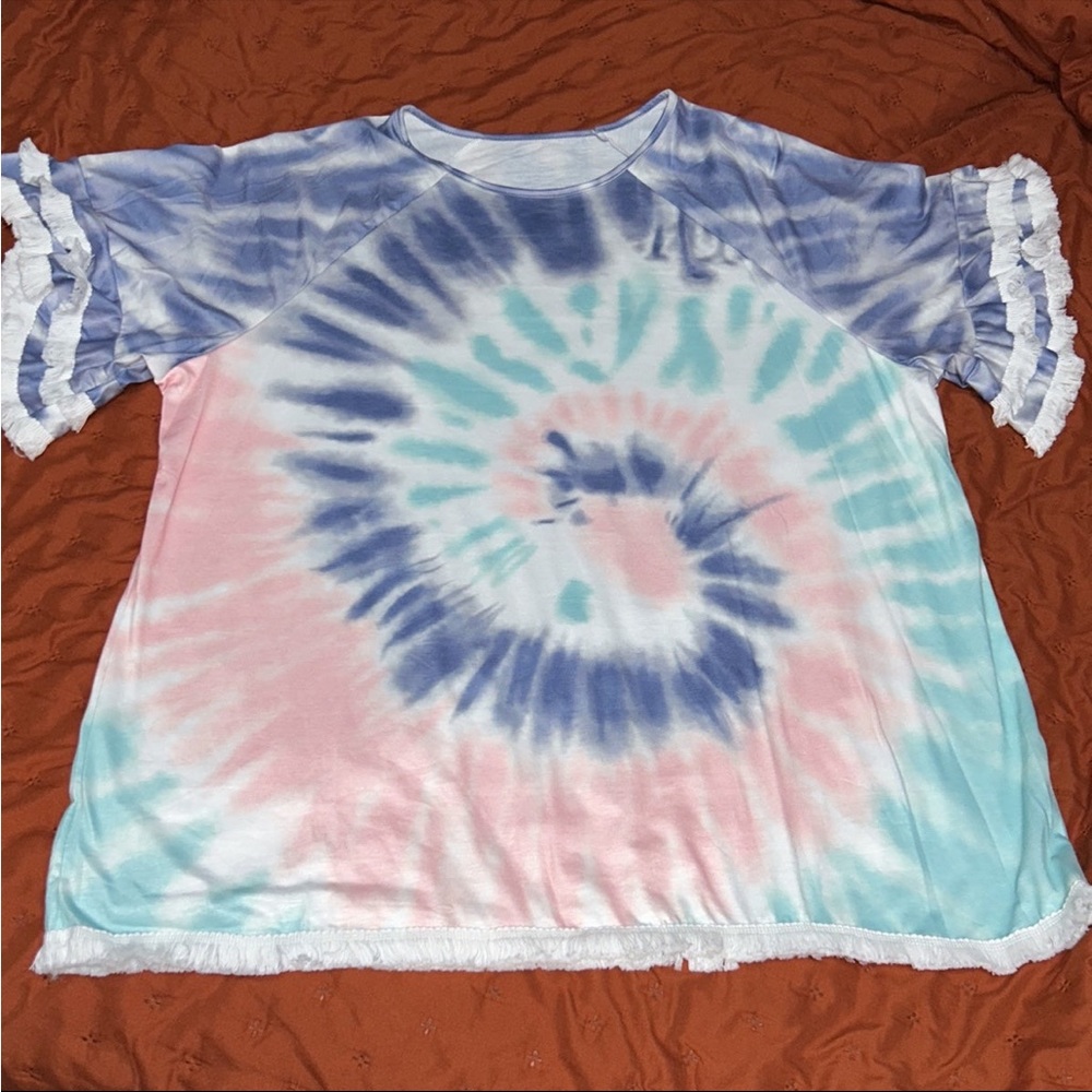 NWOT! Plus Size Tie Dye Boho Top 3X